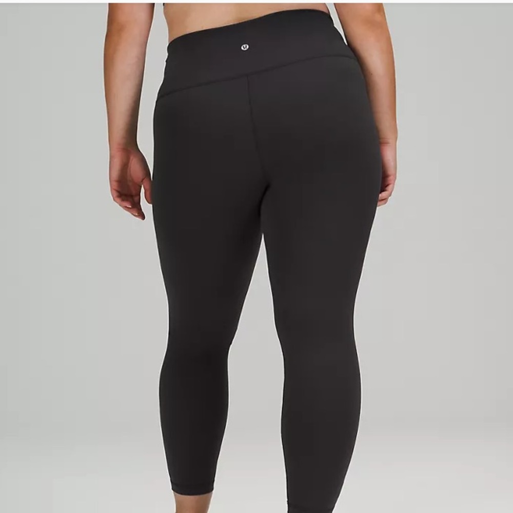 🍋 lululemon wunder train 25” everlux black leggings tights size 14